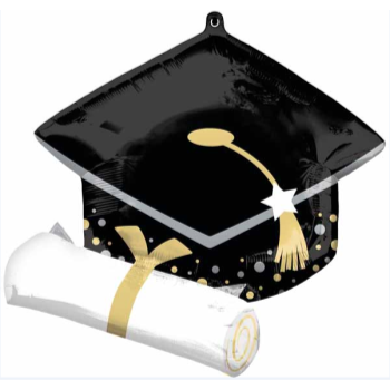 Picture of 25'' FOIL - GRAD CAP AND DIPLOMA SUPERSHAPE