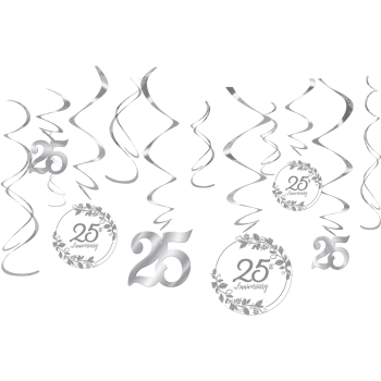 Image de 25TH ANNIVERSARY SWIRL DECORATIONS