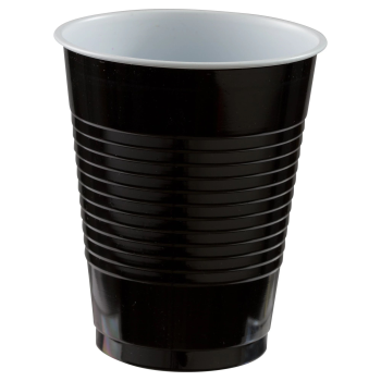Picture of BLACK 18oz PLASTIC CUPS - BIG PARTY PACK