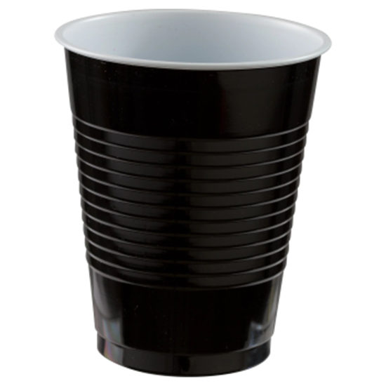 Image sur BLACK 18oz PLASTIC CUPS - BIG PARTY PACK