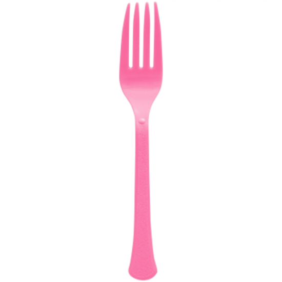 Image sur BRIGHT PINK BOXED HEAVY WEIGHT FORKS - 50CT