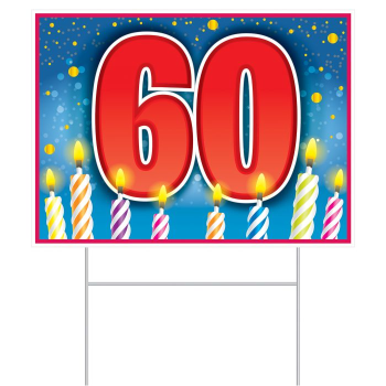 Image de 60TH BIRTHDAY PLASTIC YARD SIGN