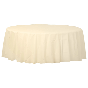Picture of IVORY ROUND TABLE COVER 84" 
