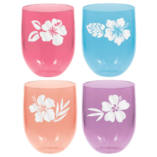 Picture of TABLEWARE - HIBISCUS WINE GLASSES