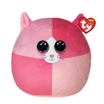 Image de SQUISH A BOOS - JUMBO SCARLETT ( CAT SHADE OF PINK ) TY'S - VALENTINE'S DAY