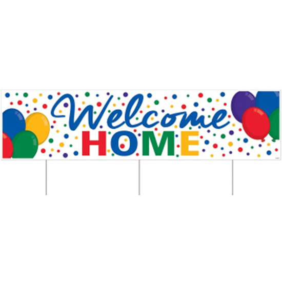 Image sur DECOR  - WELCOME HOME JUMBO PLASTIC YARD SIGN