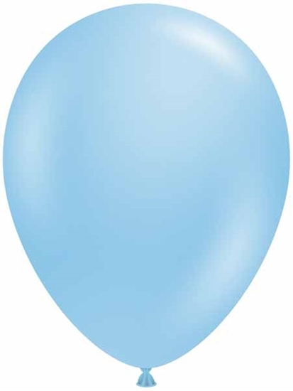 Image sur HELIUM FILLED SINGLE 11" BALLOON - BABY BLUE - TUFTEK