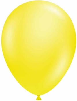 Picture of HELIUM FILLED SINGLE 11" BALLOON - CRYSTAL CLEAR YELLOW - TUFTEK
