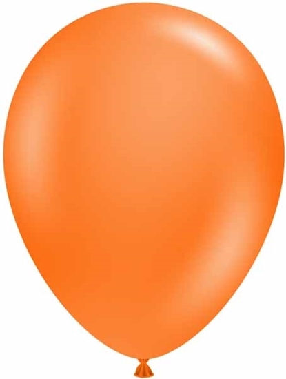 Image sur HELIUM FILLED SINGLE 11" BALLOON - ORANGE - TUFTEK