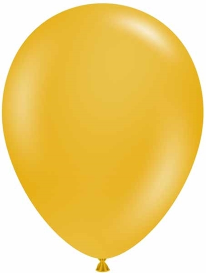 Image sur HELIUM FILLED SINGLE 11" BALLOON - MUSTARD - TUFTEK