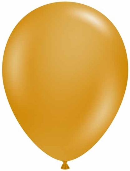 Image sur HELIUM FILLED SINGLE 11" BALLOON - METALLIC GOLD - TUFTEK