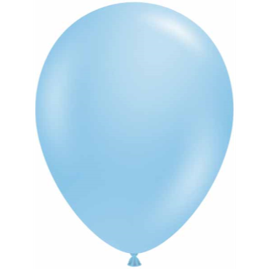 Image sur 11" BABY BLUE LATEX BALLOONS - TUFTEK