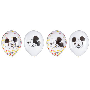 Picture of 12" MICKEY MOUSE FOREVER LATEX CONFETTI BALLOONS