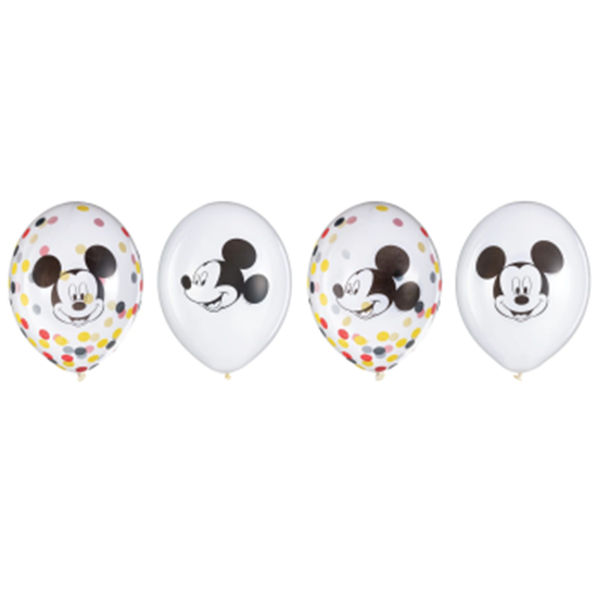 Image sur 12" MICKEY MOUSE FOREVER LATEX CONFETTI BALLOONS