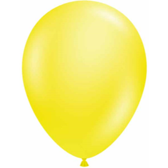 Picture of 11" CRYSTAL CLEAR YELLOW LATEX BALLOONS - TUFTEK