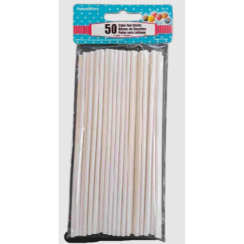 Picture of 6'' CAKE POP STICKS - WHITE