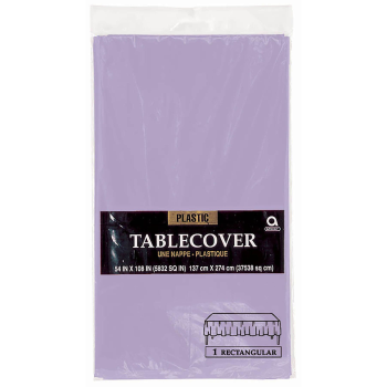 Picture of LAVENDER PLASTIC TABLE COVER 54 X 108 