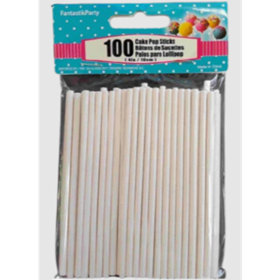 Picture of 4'' CAKE POP STICKS - WHITE