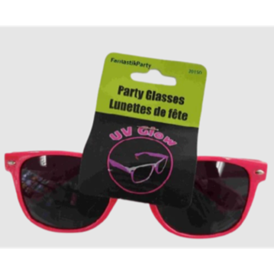 Picture of GLOW UV PARTY GLASSES  - NEON FUCHSIA