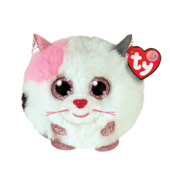 Image sur TY'S PUFFIES - MUFFIN ( PINK and WHITE CAT ) TYPUFF