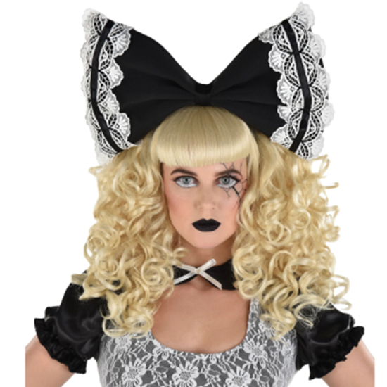 Image sur DARK CREEPY DOLL BOW HEADBAND