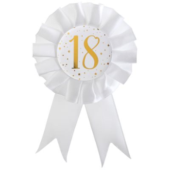 Image de 18TH BUTTON - WHITE AND GOLD