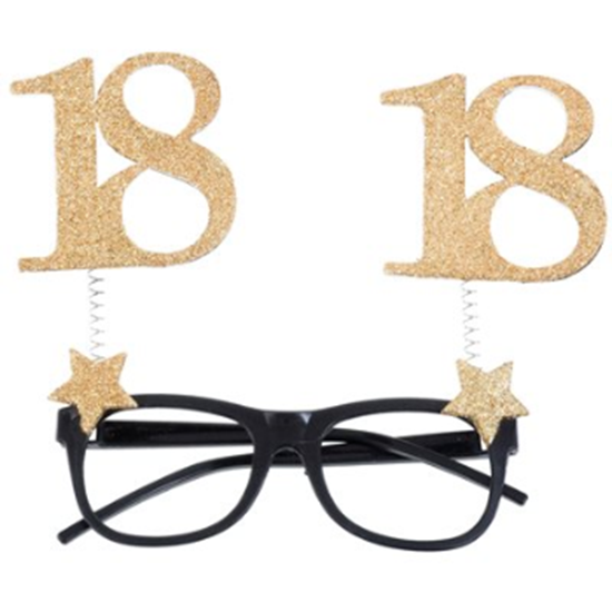 Image sur 18TH GLASSES GOLD GLITTER