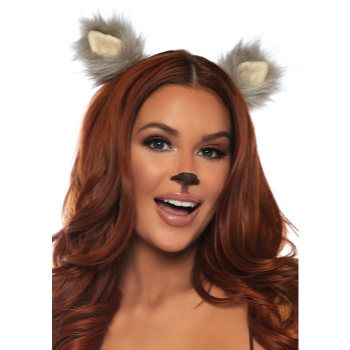 Image de ANIMAL FURRY EAR CLIPS - GREY
