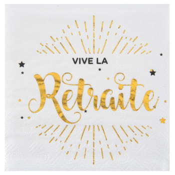 Image de TABLEWARE - VIVE LA RETRAITE BEVERAGE NAPKINS