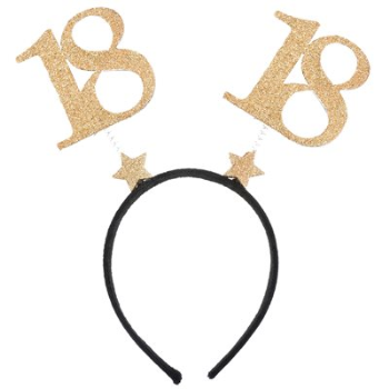 Image de 18TH HEADBAND - BLACK AND GOLD