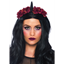 Picture of UNICORN - DARK VELVET FLOWER HEADBAND - BURGUNDY/BLACK