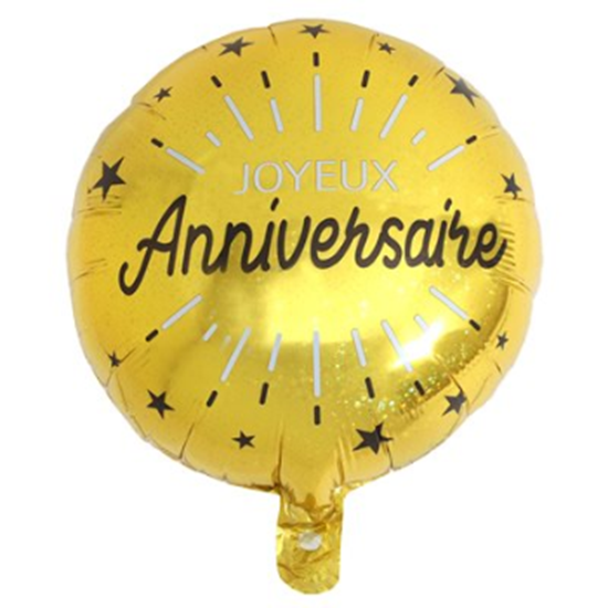 Image sur 18'' FOIL - JOYEUX ANNIVERSAIRE - GOLD