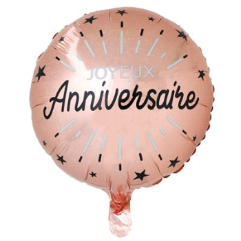 Image de 18'' FOIL - JOYEUX ANNIVERSAIRE ROSE GOLD