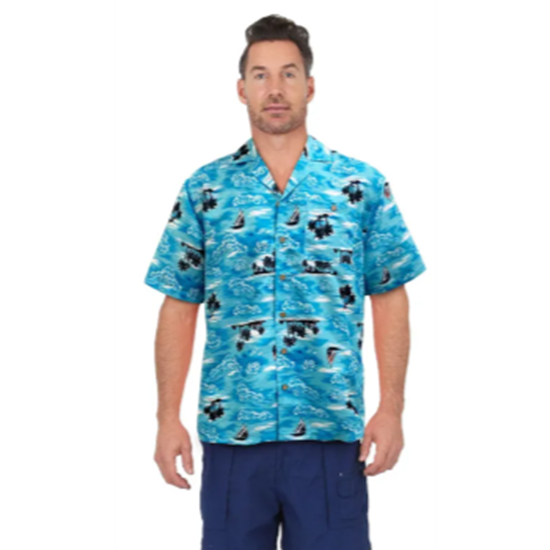 Picture of HAWAIIAN SHIRT - PALM ISLAND PRINT