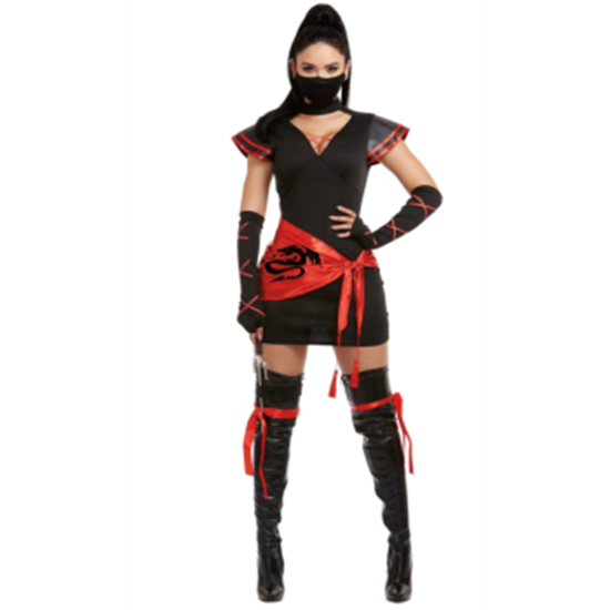 Picture of NINJA RED COSTUME - WOMEN MEDIUM