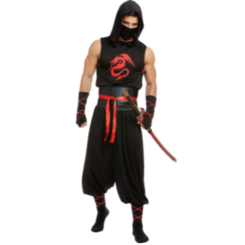 Image de NINJA RED COSTUME - MEN MEDIUM
