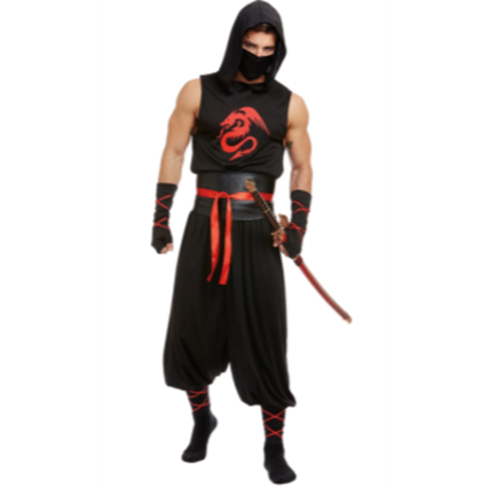 Picture of NINJA RED COSTUME - MEN MEDIUM