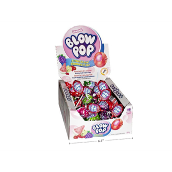 PartyMart. BLOW POP ASSORTED FRUIT BUBBLE GUM FILLED POPS