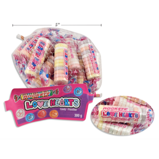 Picture of ROCKETS LOVE HEART ROLLS CANDY