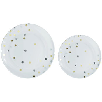Image de GOLD DOTS MULTI PACK PREMIUM PLASTIC PLATES 