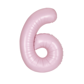 Image de 34'' NUMBER 6 SUPERSHAPE - LIGHT PINK