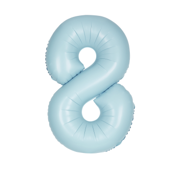 Image de 34'' NUMBER 8 SUPERSHAPE - LIGHT BLUE