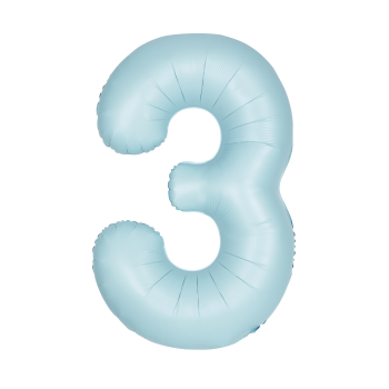 Picture of 34'' NUMBER 3 SUPERSHAPE - LIGHT BLUE