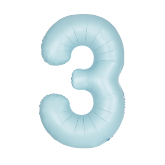 Image sur 34'' NUMBER 3 SUPERSHAPE - LIGHT BLUE