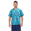 Image de HAWAIIAN SHIRT - LITE BLUE PALM ISLAND PRINT - XLARGE