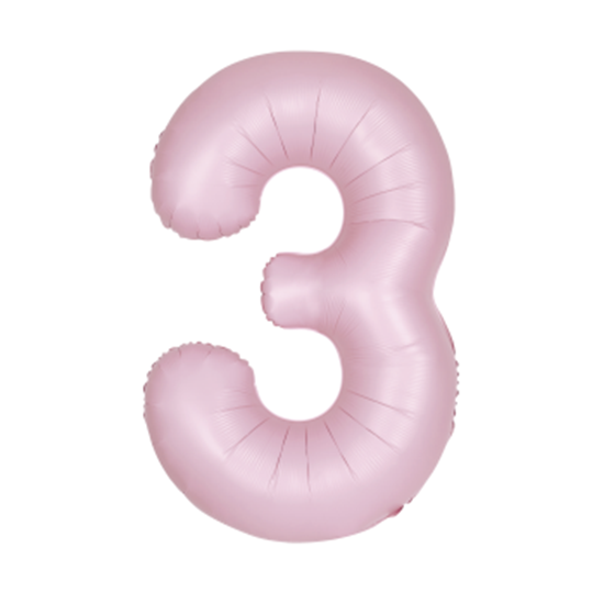 Image sur 34'' NUMBER 3 SUPERSHAPE - LIGHT PINK