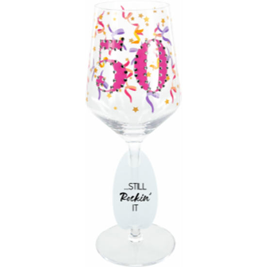 Image sur 50th - 17oz  GEMSTONE WINE GLASS