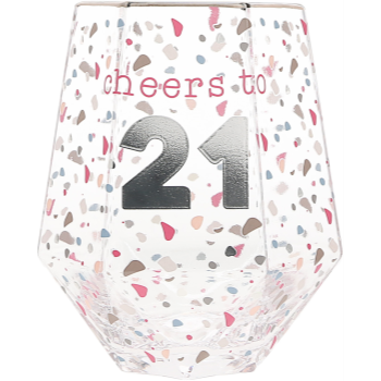 Image de 21st - CHEERS TO 21 GEOMETRIC GLASS