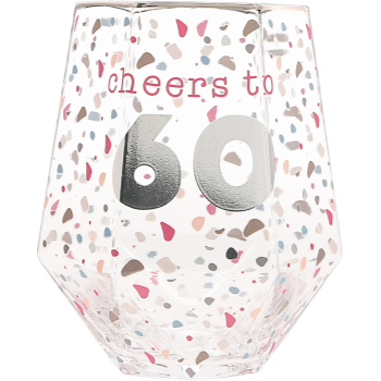 Image de 60th - CHEERS TO 60 GEOMETRIC GLASS