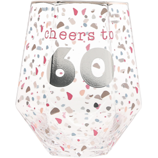 Image sur 60th - CHEERS TO 60 GEOMETRIC GLASS